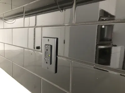 Black Tile Backsplash w/ Black Grout 5