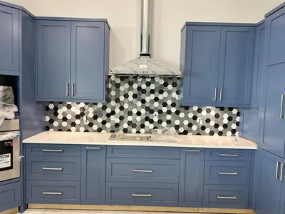 Bold Hexagon Backsplash 1