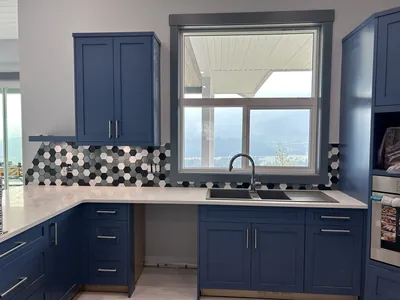 Bold Hexagon Backsplash 2