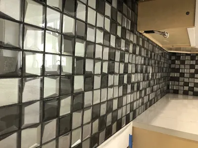 Glass Greytone Mosaic Backsplash 4