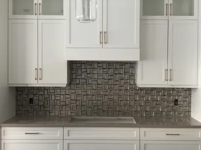 Gold Glass Mosaic Backsplash 1