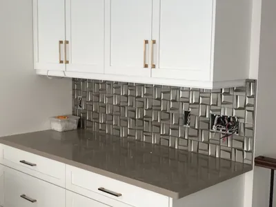 Gold Glass Mosaic Backsplash 2