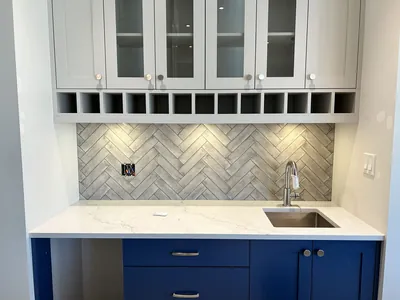 Herringbone Backsplash 1