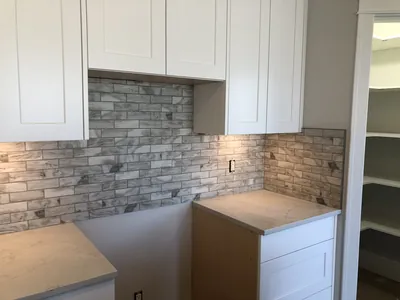 Real Stone Brick Pattern Backsplash 3