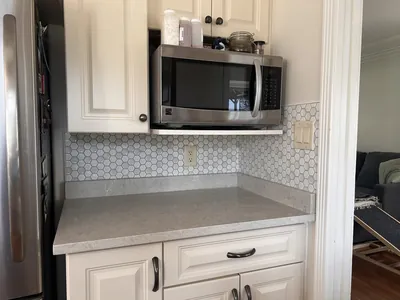 Small Hexagon Mosaic Backsplash 2