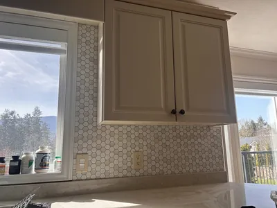 Small Hexagon Mosaic Backsplash 3