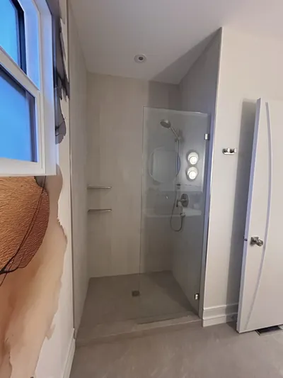 Melissa's Custom Alternating Pattern Tile Shower 1