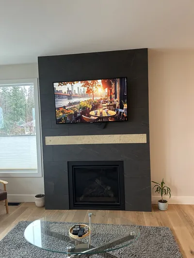 Black Mitred Fireplace Surround 1
