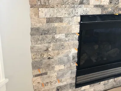 Corner Wall Fireplace Surround (Groutless) 1