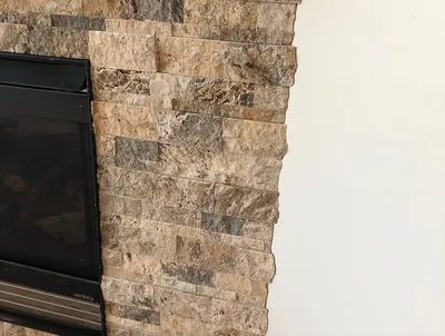Corner Wall Fireplace Surround (Groutless) 3