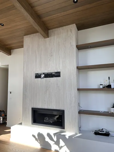 Large Format Fluted Fireplace 2