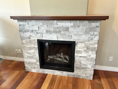 Stacked Stone Fireplace Surround 3