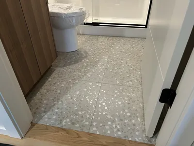 Large Format Aggregate Look Tile Floor