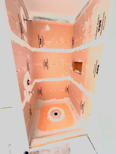 Schluter-Kerdi shower niche installation