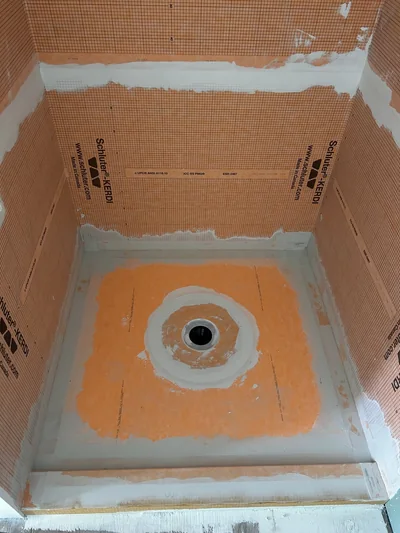 Schluter Kerdi custom shower build