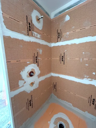 Schluter waterproofing installation